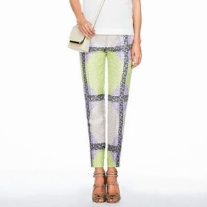 J. CREW Patterned Straight Leg Cropped Pants Sz 10